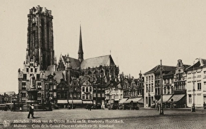 Images Dated 29th June 2017: Grand Square and St Rumbolds Cathedral, Mechelen