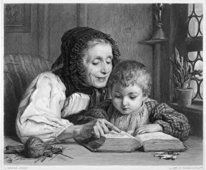 Grand Son Prints: Grandmother Reads Aloud