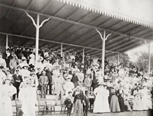 On the grandstand at Cairo races, racecourse, Egypt