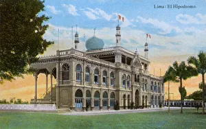 Lima Gallery: Grandstand at racecourse, Lima, Peru, South America