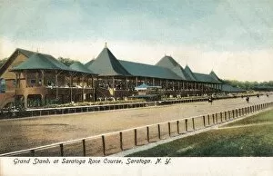 Images Dated 28th November 2011: Grandstand at Saratoga Race Course, NY State, USA
