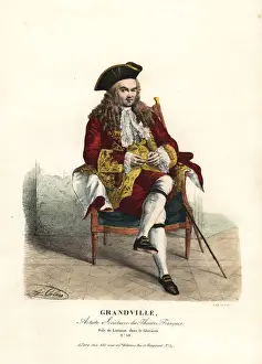 Grandville Prints: Grandville as Lisimon in Le Glorieux, 1824
