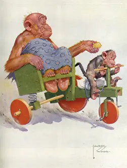 Anthropomorphic Prints: Granpop Thinks more Juice is Required by Lawson Wood