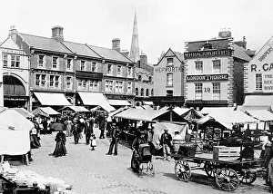 Grantham Prints: Grantham Market Place early 1900s