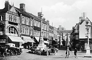 Grantham Prints: Grantham Market Place probably 1920s