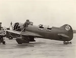 Granville Prints: The Granville R-6H, NR14307, QED, being refuelled