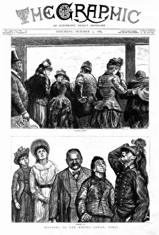 Renouard Prints: Graphic front cover - Visitors to the Eiffel Tower