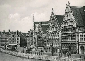 The Graslei - quay on the right bank of the River Lys, Ghent