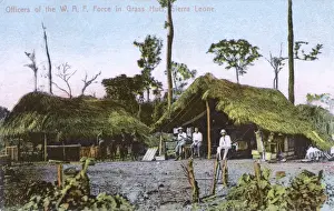Grass huts in Rotifunk, Sierra Leone, West Africa