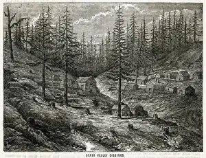 America Prints: GRASS VALLEY DIGGINGS