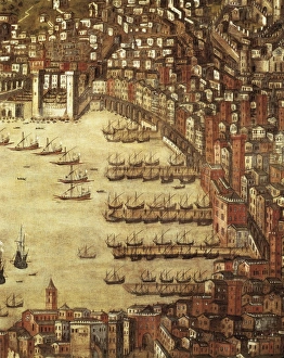 GRASSI, Cristoforo (16th c.). Port of Genoa