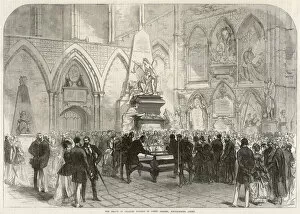 Dickens Collection: The Grave of Charles Dickens, Westminster Abbey, 1870