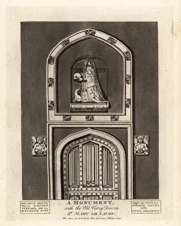 Effigy Collection: Grave effigy of Alicia Steward in St. Mary le Savoy