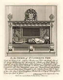 Templar Prints: Grave effigy of Sir Nicholas Throkmorton, St. Catherine Cree