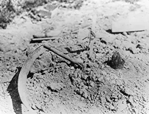 Makeshift Prints: Grave in a shell hole, Belgium, WW1