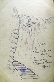 Images Dated 5th May 2009: Grave to An Unknown Hero in the Trenches - Ypres