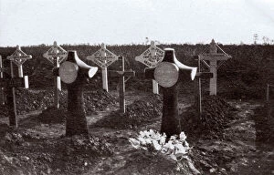 Auerbach Collection: Graves of RFC crewmen, Northern France, WW1