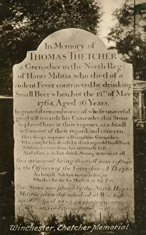 Regiment Collection: Gravestone in the Graveyard of Winchester Cathedral