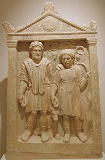 Stele Collection: Gravestone of Sosas and Nostimos. Greece
