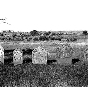Ponsonby Prints: Gravestones near Mandu, Madhya Pradesh, India