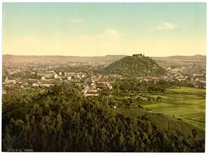 Graz Collection: Graz, general view from the Rainer Kogel, Styria, Austro-Hun