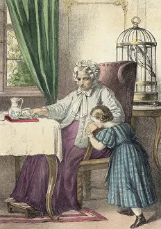 Aunt Prints: Great Aunt Family Old Age Circa 1850 Die Urgrosstante