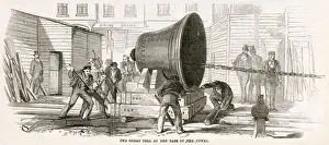 Logs Prints: The Great bell at the base of the tower 1858