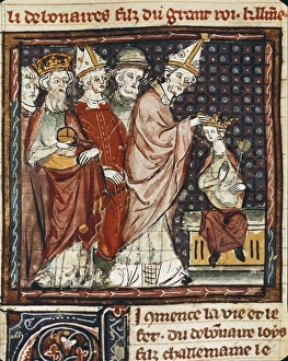 Pious Gallery: The Great Chronicles of France (14th c.). Coronation