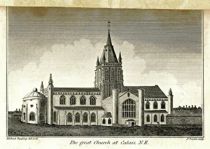 Calais Prints: The great Church at Calais, N. E