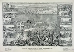 Kentucky Prints: The great cyclone, tornado and fire at Louisville, Kentucky