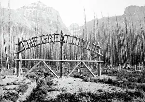 Rockies Prints: Great Divide boundary bewteen Alberta and British Columbia