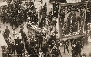 Images Dated 9th April 2019: The Great Docks Strike of 1912 - Scene at Grays, Essex