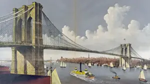 The great East River suspension bridge: connecting the citie