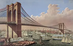 Connecting Prints: The great East River suspension bridge: connecting the citie