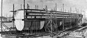 Cable Gallery: The Great Eastern steam ship under construction