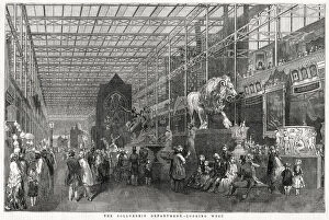 Images Dated 26th March 2021: Great Exhibition in Hyde Park. The Zollverein department, looking west. Date: 1851
