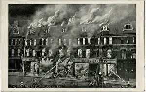 Flames Prints: Great Fire at Brixton London - August 19th, 1910