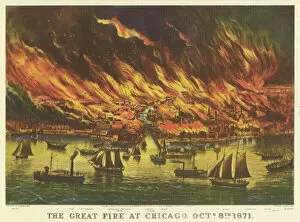 Images Dated 14th October 2007: Great Fire of Chicago