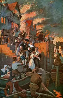 Flames Prints: GREAT FIRE OF LONDON