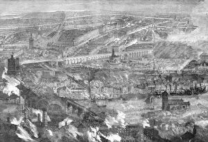 Tyne Collection: Great Fire of Newcastle and Gateshead