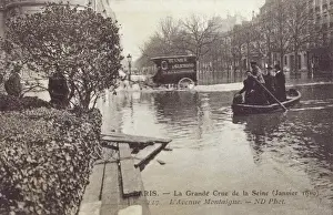 Montaigne Prints: Great Flood in Paris - L Avenue Montaigne
