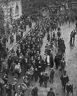 Demonstrate Prints: Great Food Demonstration on Embankment, London, WW1