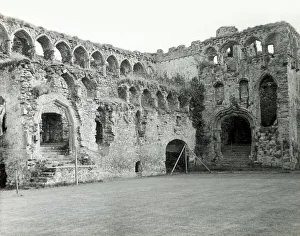 Davids Prints: Great Hall of Bishops Palace, St David s, Pembrokeshire
