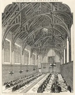 Attended Prints: The Great Hall, Lincolns Inn, London, 1845