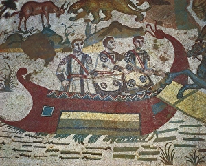 Romana Gallery: Great Hunting Mosaic. 4th c. ITALY. Piazza Armerina