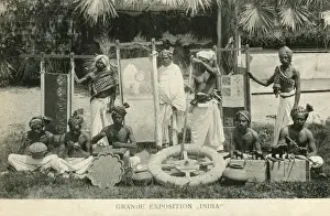 Great Indian Exhibition, Paris -- nine Indian men