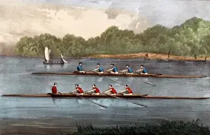 The Great International Boat Race on the River Thames