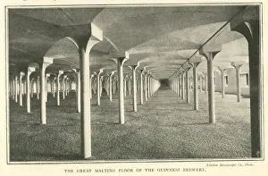 Guinness Prints: Great Malting Floor of the Guinness Brewery