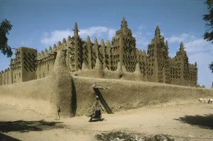 Mali Prints: Great Mosque of Djenn鮠s. XIV. MALI. MOPTI. Djenn鮠