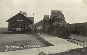 Railroad Gallery: Great Northern Depot, Viborg, South Dakota, USA